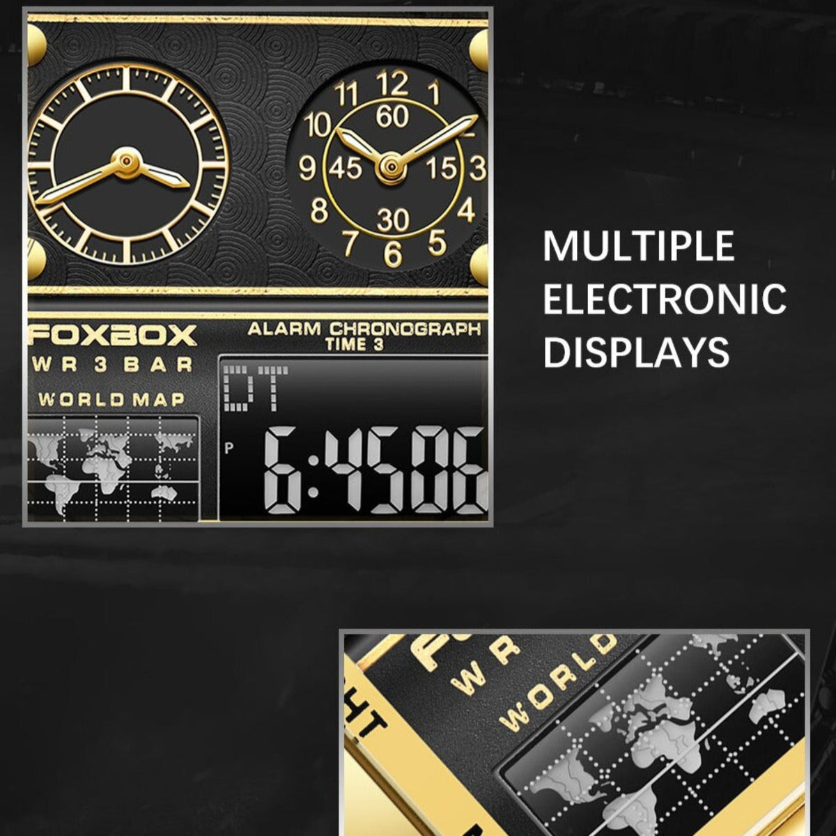 Shock Resistant, luminous, auto date functions