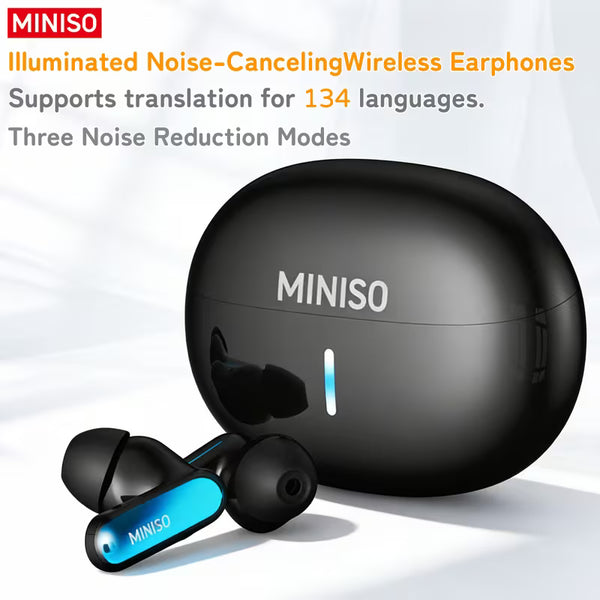 MINISO Noise-Canceling Translation Headphones with LED Case