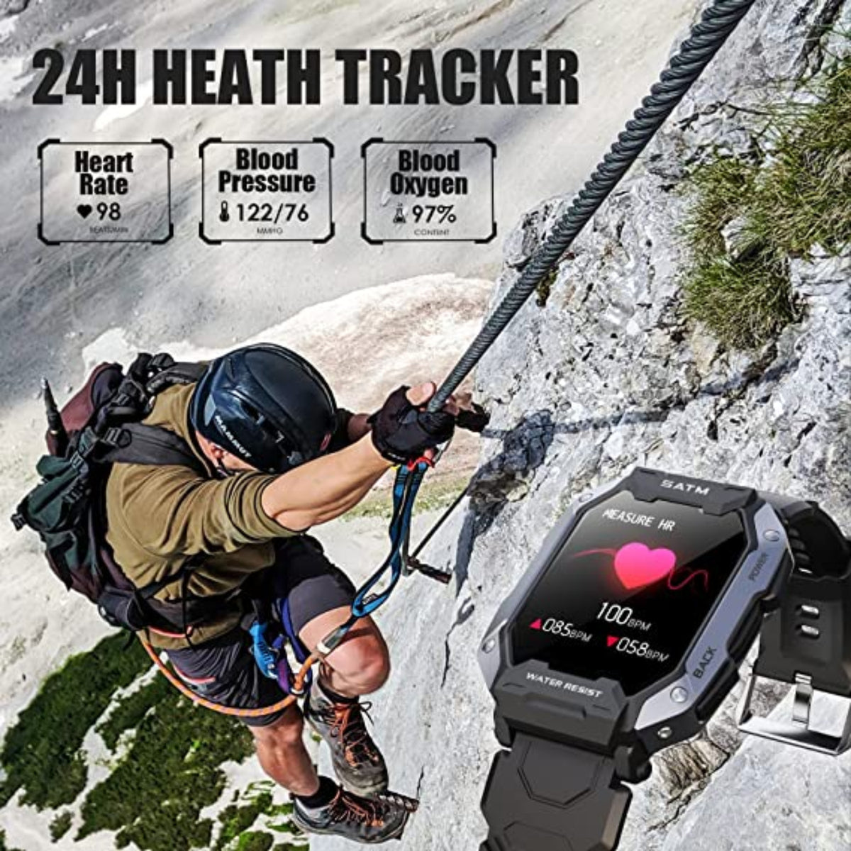 Military Smart Watch for Men Outdoor Tactical Sports