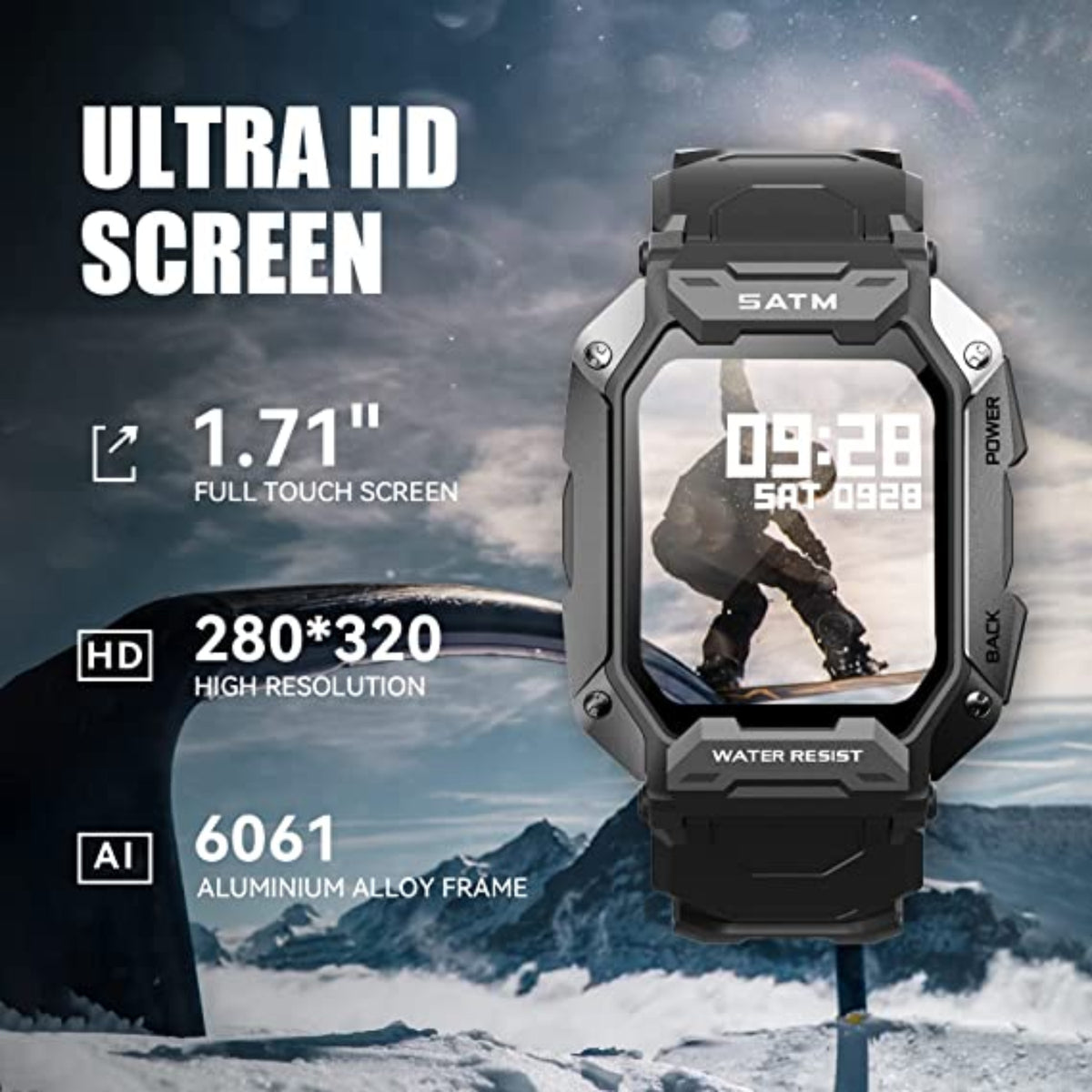 Military Smart Watch for Men Outdoor Tactical Sports