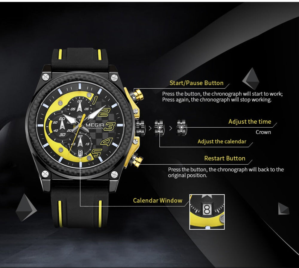Men's Chronograph Watches - Luminous - X Best Deals