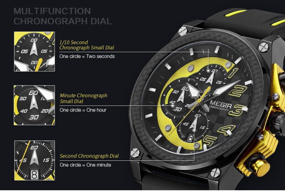 Men's Chronograph Watches - Luminous - X Best Deals
