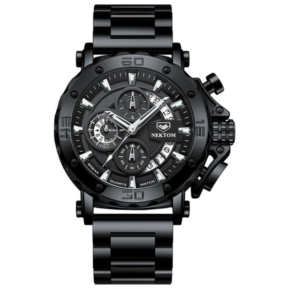 Reloj analógico de cuarzo para hombre con brazalete de acero