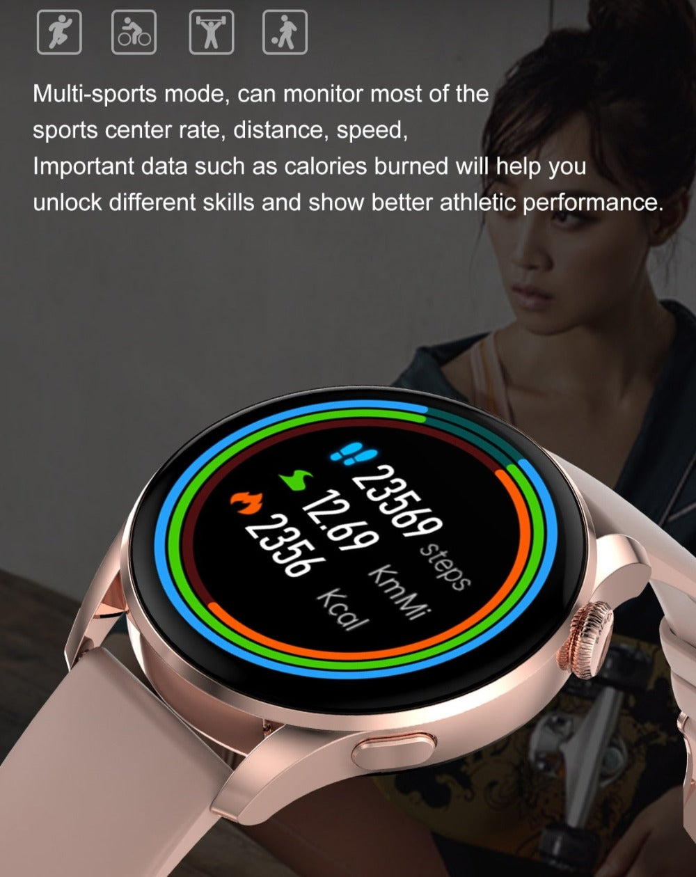 Touchscreen Smartwatch with Sleep & Activity Tracking