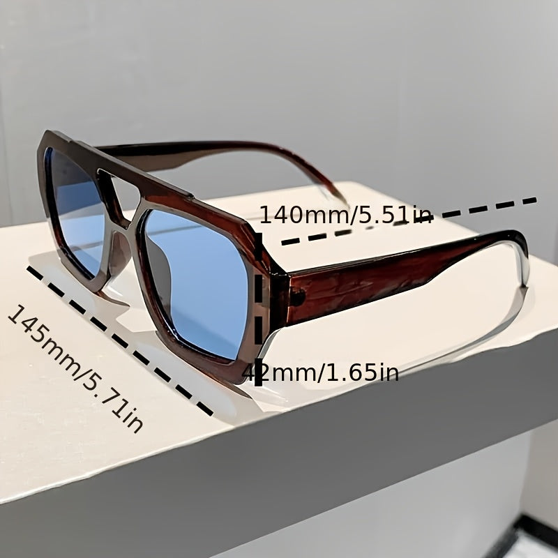 Women's double-bridge square sunglasses — 3-pair set, view 4