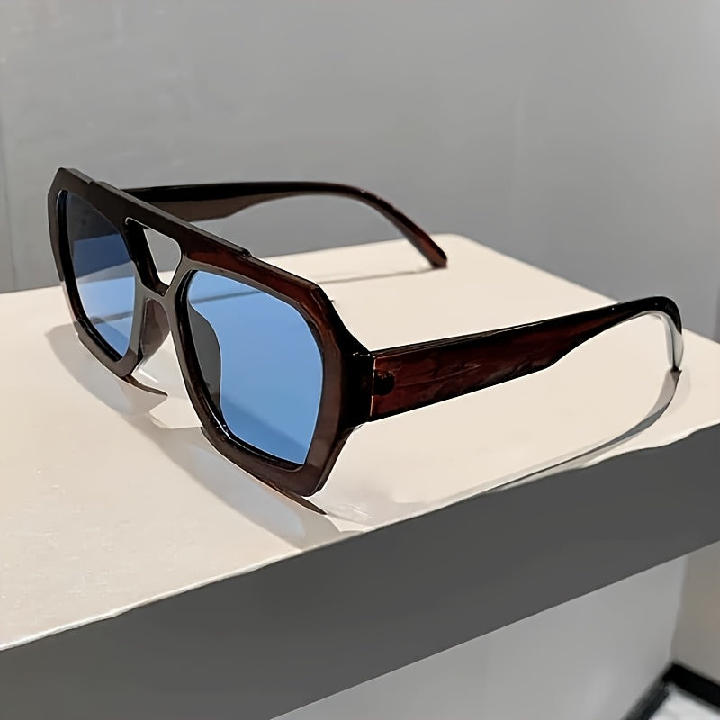 Women's double-bridge square sunglasses — 3-pair set, view 3