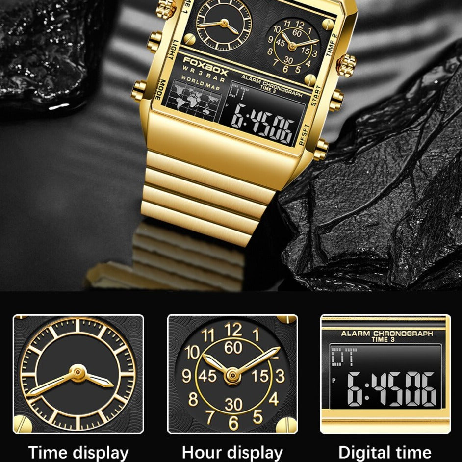 Top Brand Luxury Digital Watch Dual Display