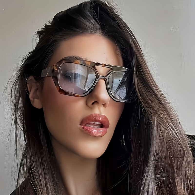 Women's double-bridge square sunglasses — 3-pair set, view 9
