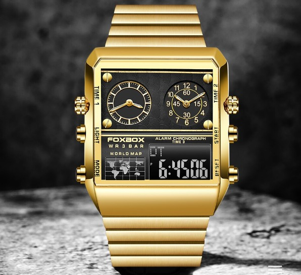 Top Brand Luxury Digital Watch Dual Display
