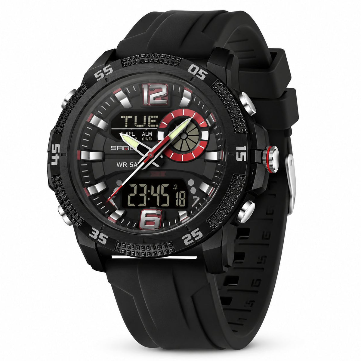 Model 3372 analog-digital sports watch in All Black