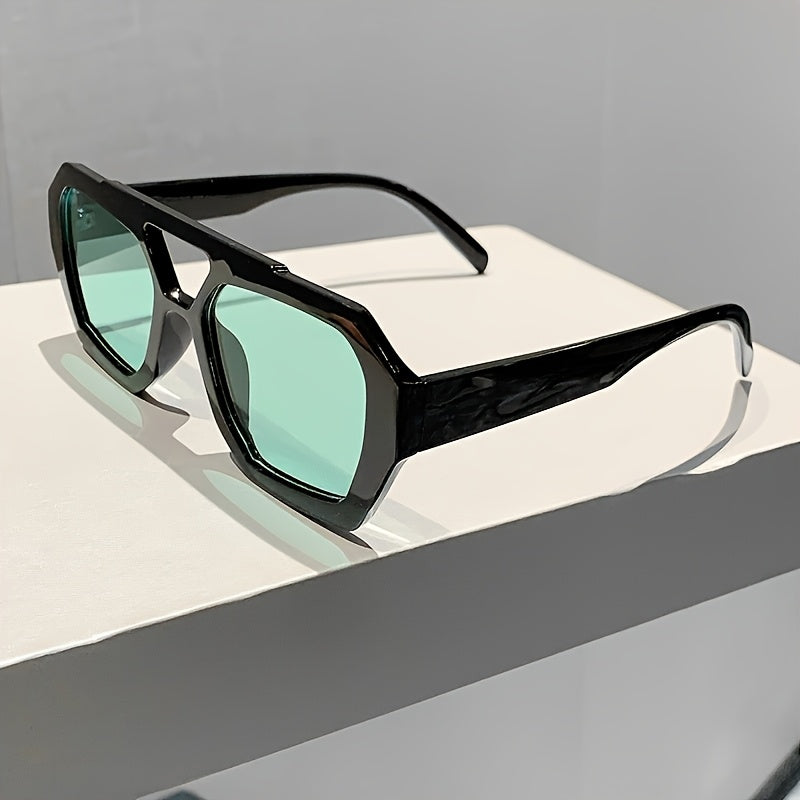 Women's double-bridge square sunglasses — 3-pair set, view 6