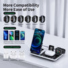 4IN1 Alarm Clock Wireless Charger Stand for Android and ISO