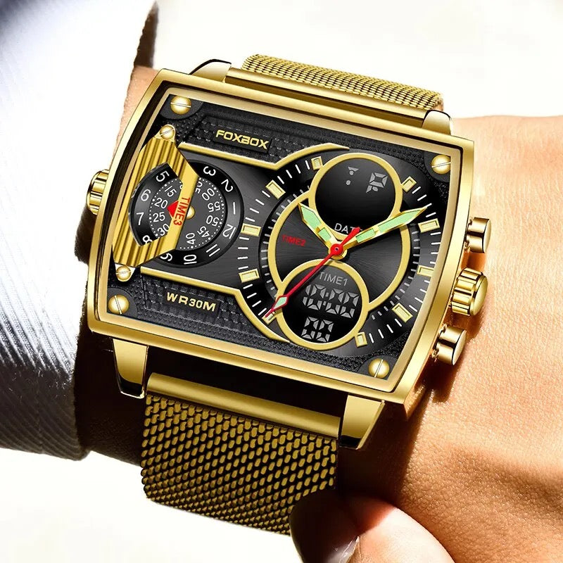 Men Watch Quartz Led Clock Digital Watches