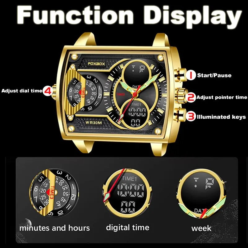 Men Watch Quartz Led Clock Digital Watches