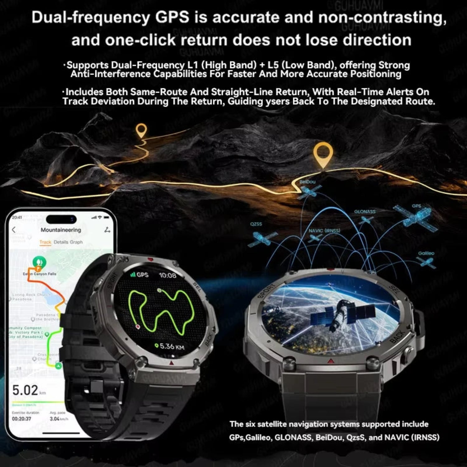 GPS SMARTWATCH UOMO BT12-1,43 AMOLED Rugged Smart Watch Impermeabile GPS SMARTWATCH UOMO BT12-1,43 AMOLED Rugged Smart Watch Impermeabile