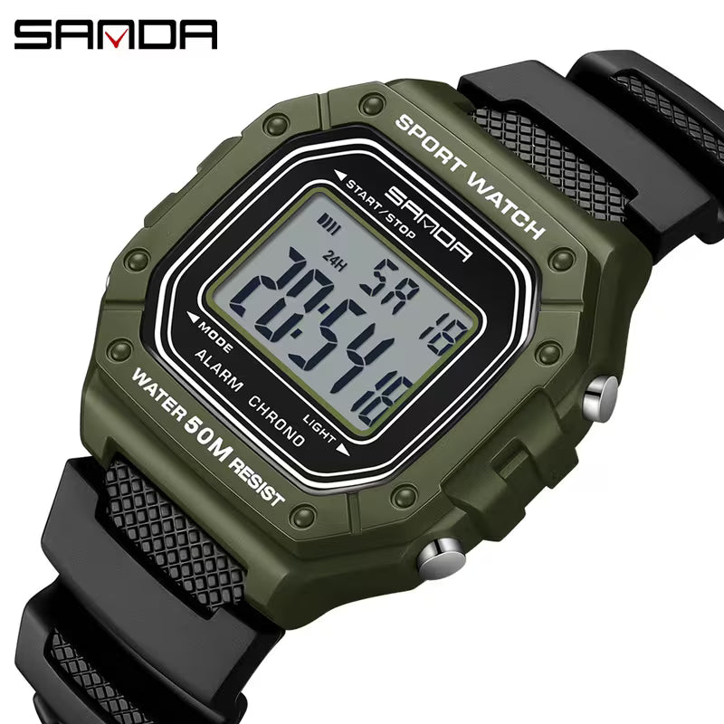Model 2156J men's digital watch in Black / Green