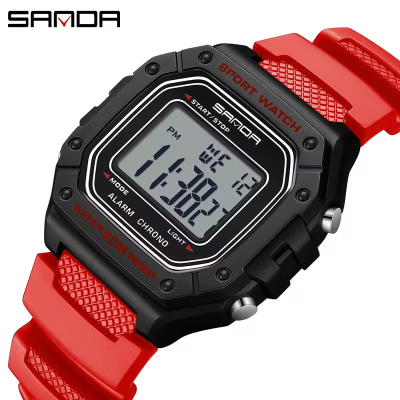 Model 2156J men's digital watch in Black / Red