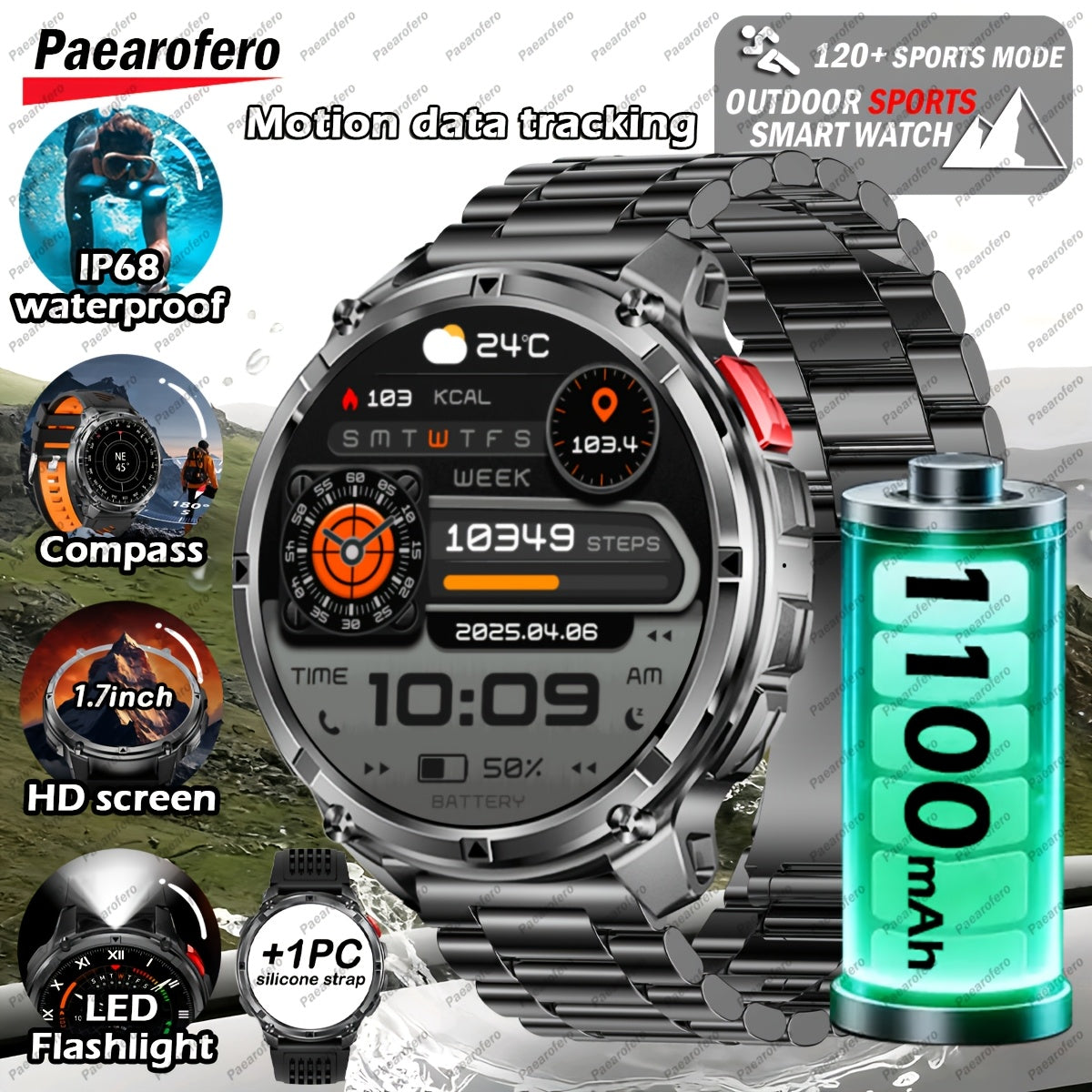 Outdoor 1.7-inch smartwatch product view 14