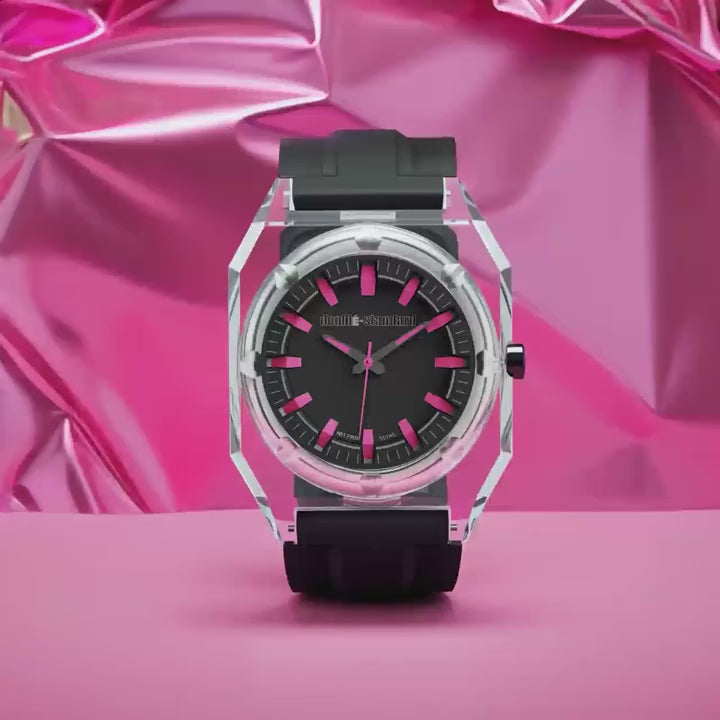Transparent unisex watch product video