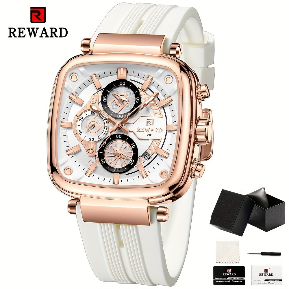 rose gold white dial watch