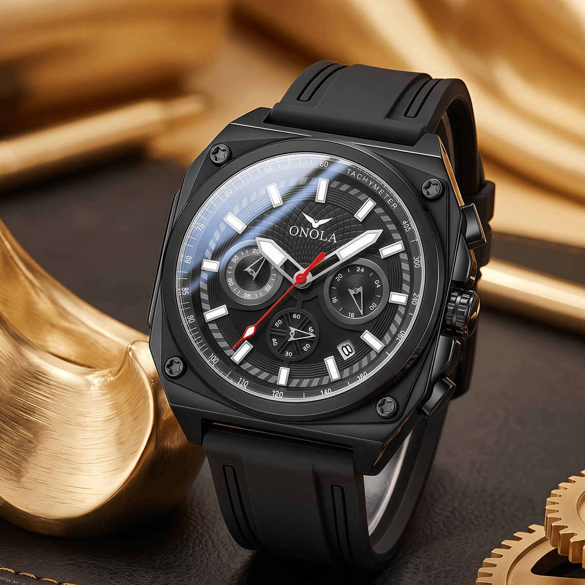 Sports quartz chronograph watch — product view 4