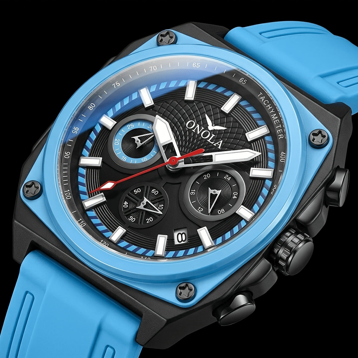 Sports quartz chronograph watch — product view 6