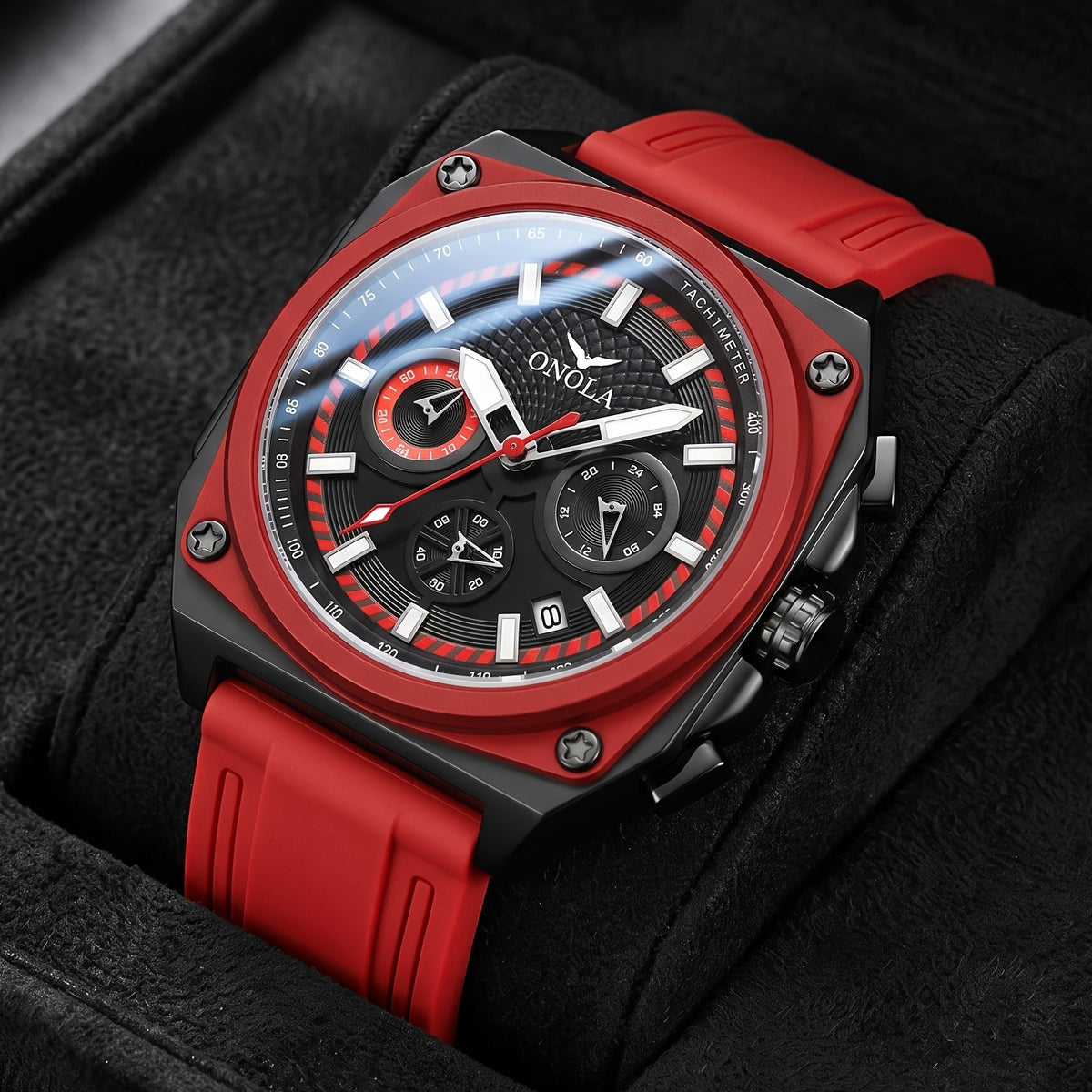 Sports quartz chronograph watch — product view 9