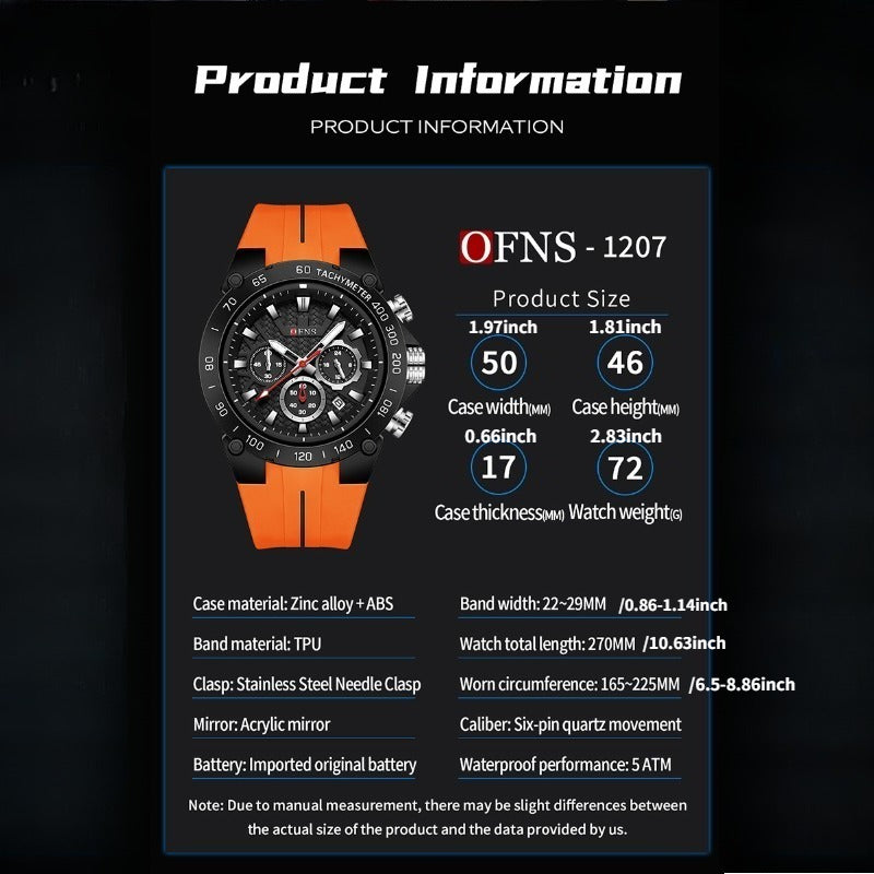 Model 1207 quartz watch view 2