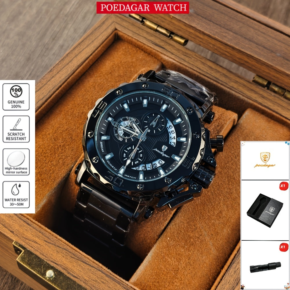 892G chronograph watch — All Black