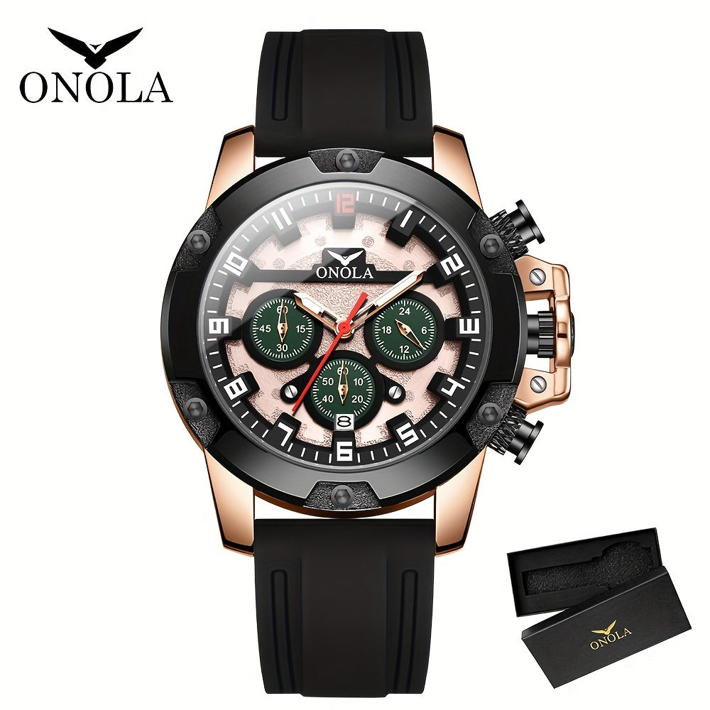 Quartz chronograph silicone strap watch — view 11