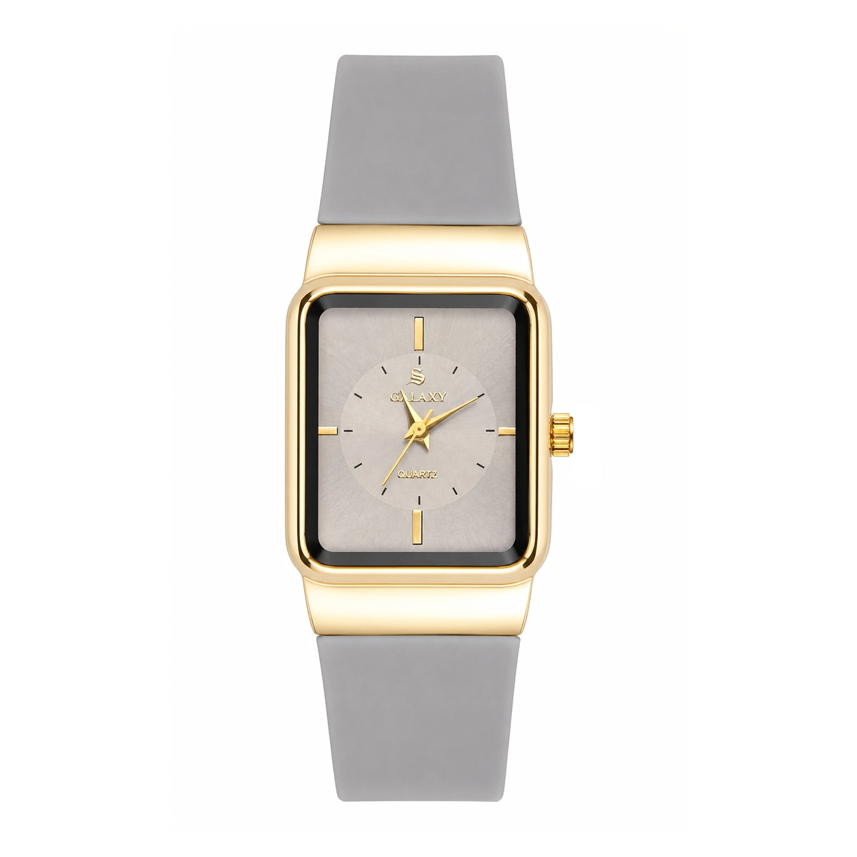 Women's square quartz watch — Grey