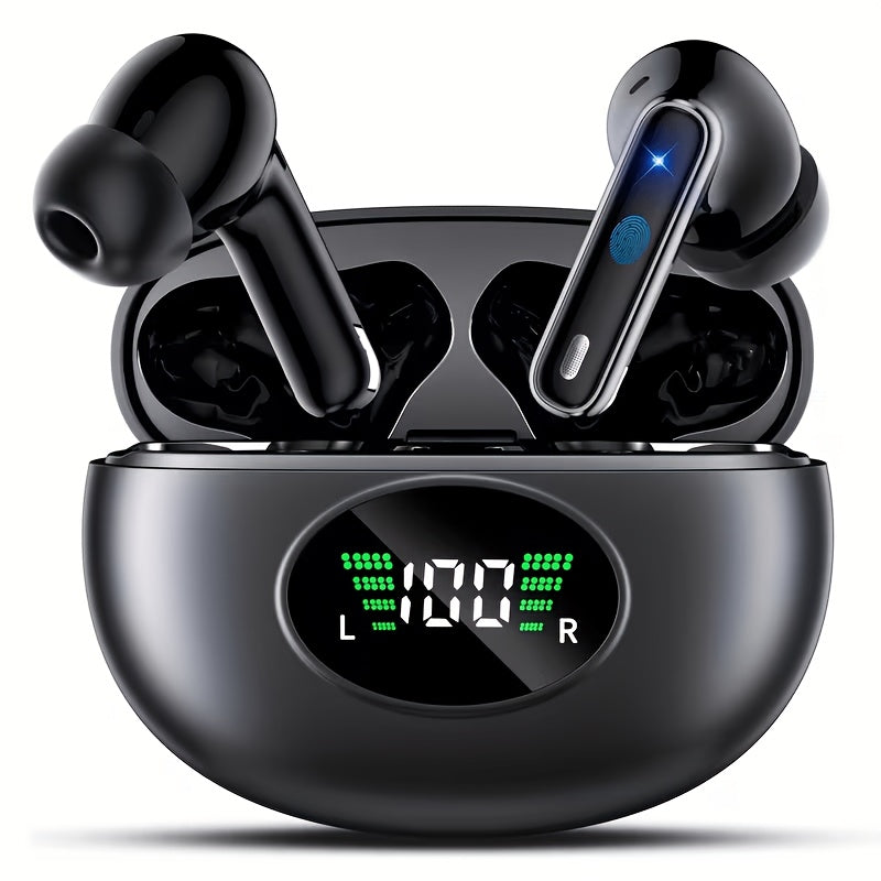 Wireless Earbuds with LED Charging Case – product photo 2
