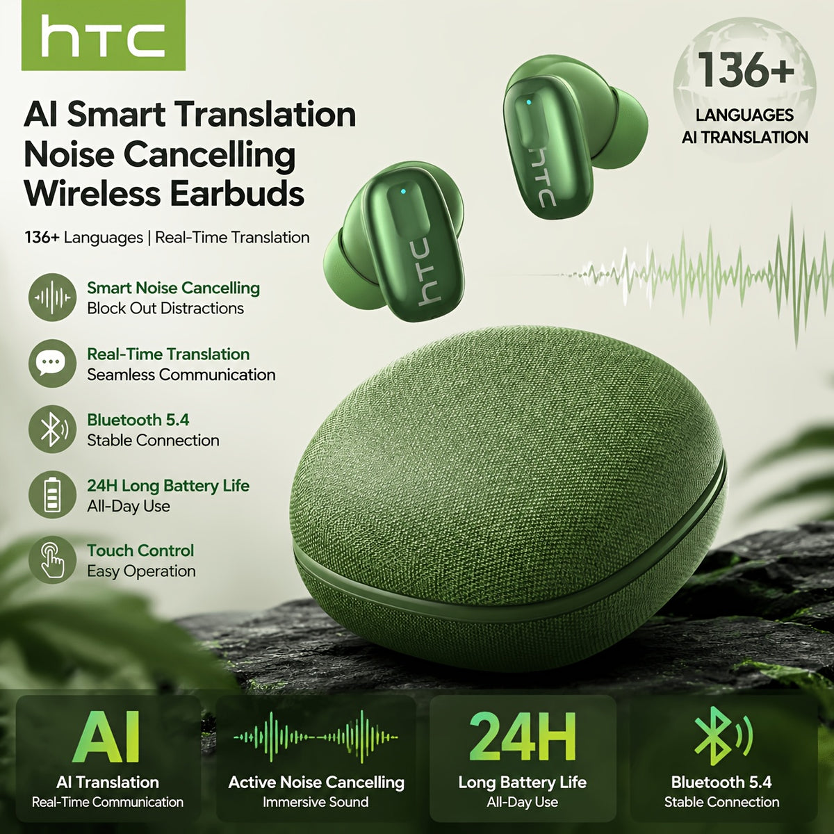 HTC NE75 Translation Earbuds – product photo 3