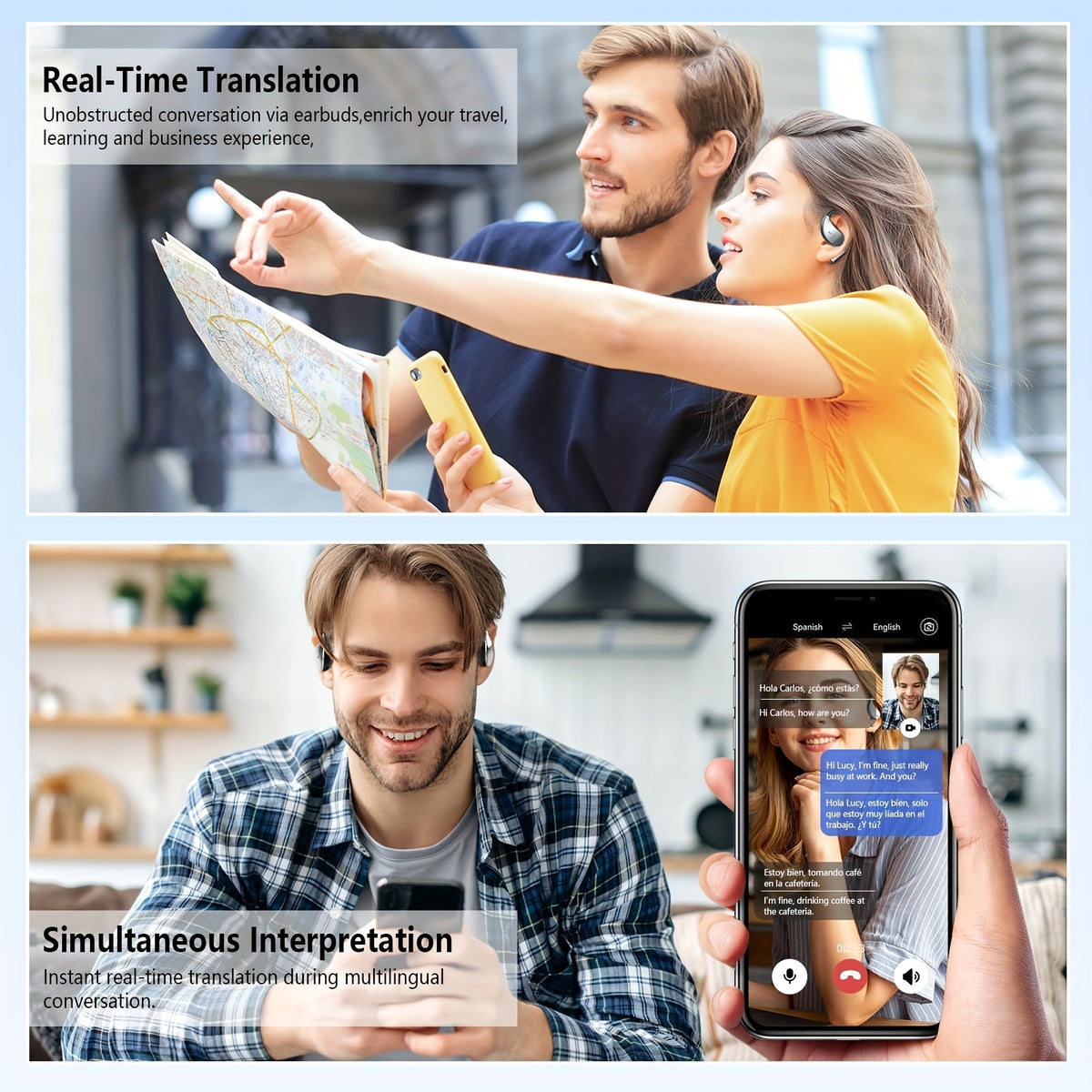 AI Translator Wireless Earbuds – product photo 6