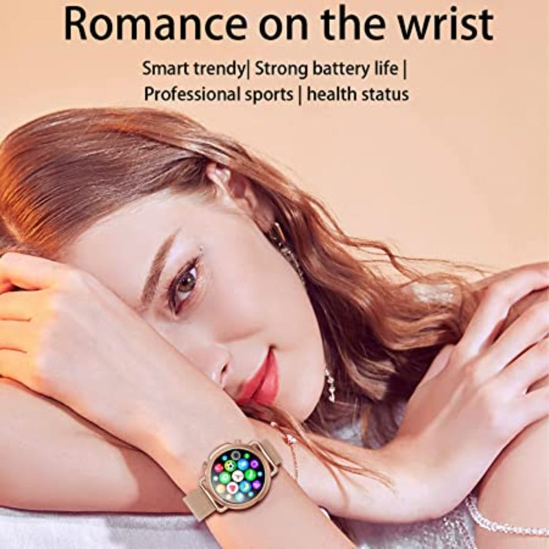Smartwatch for Women (Receive/Dial) 1.28 inch with Women's Health Tracker,
