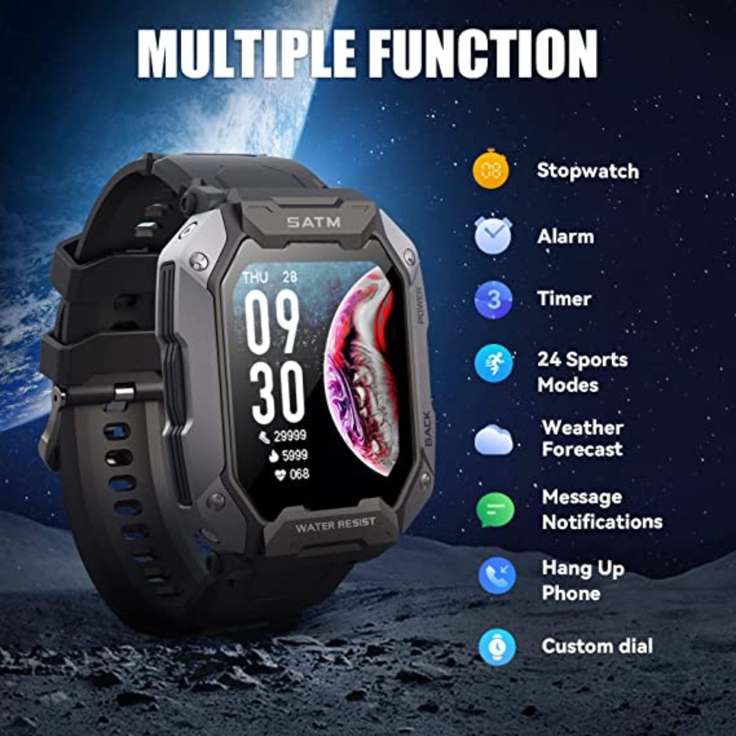 Military Smart Watch for Men Outdoor Tactical Sports
