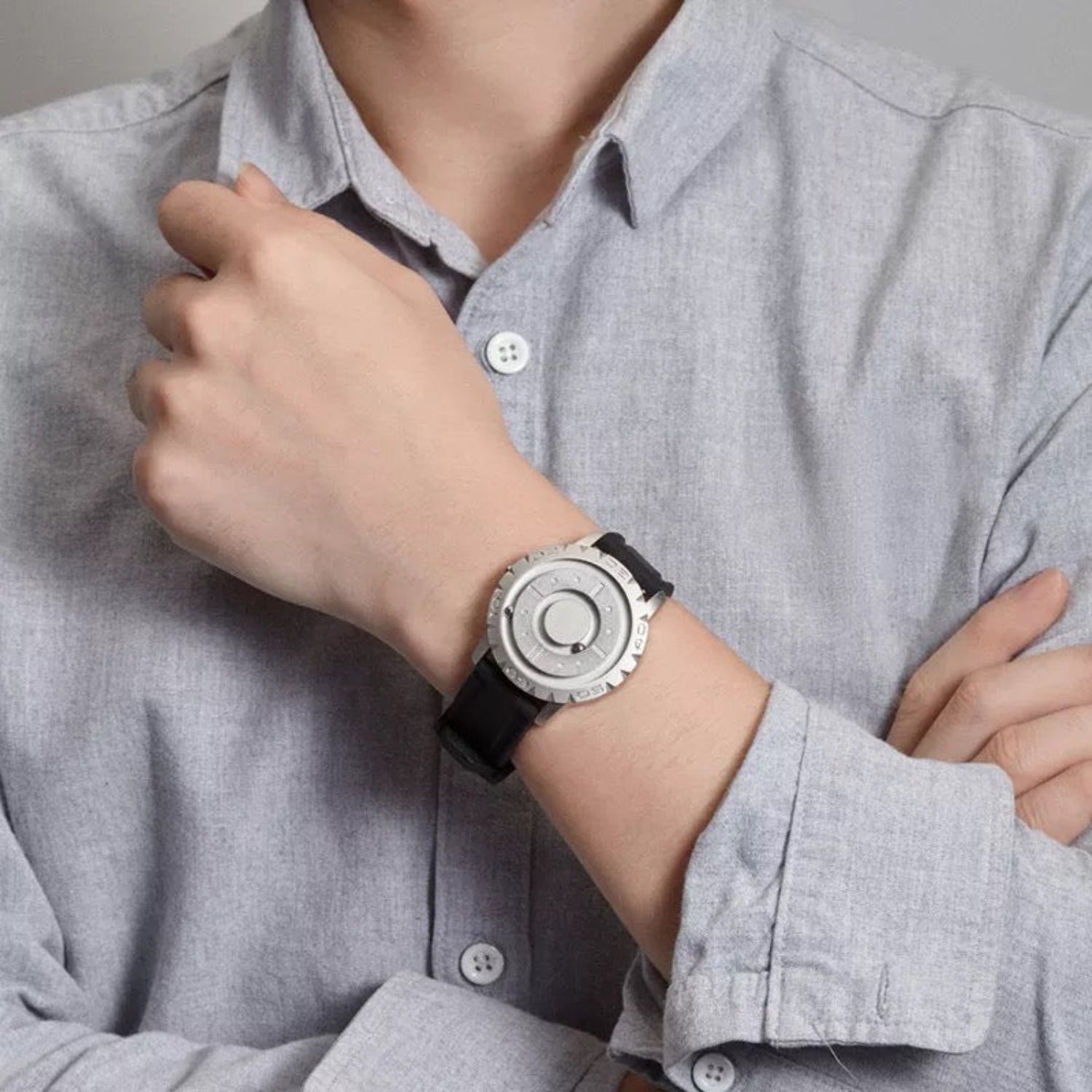 Men's Watch Original Iron Ball Magnetic Quartz Watch 