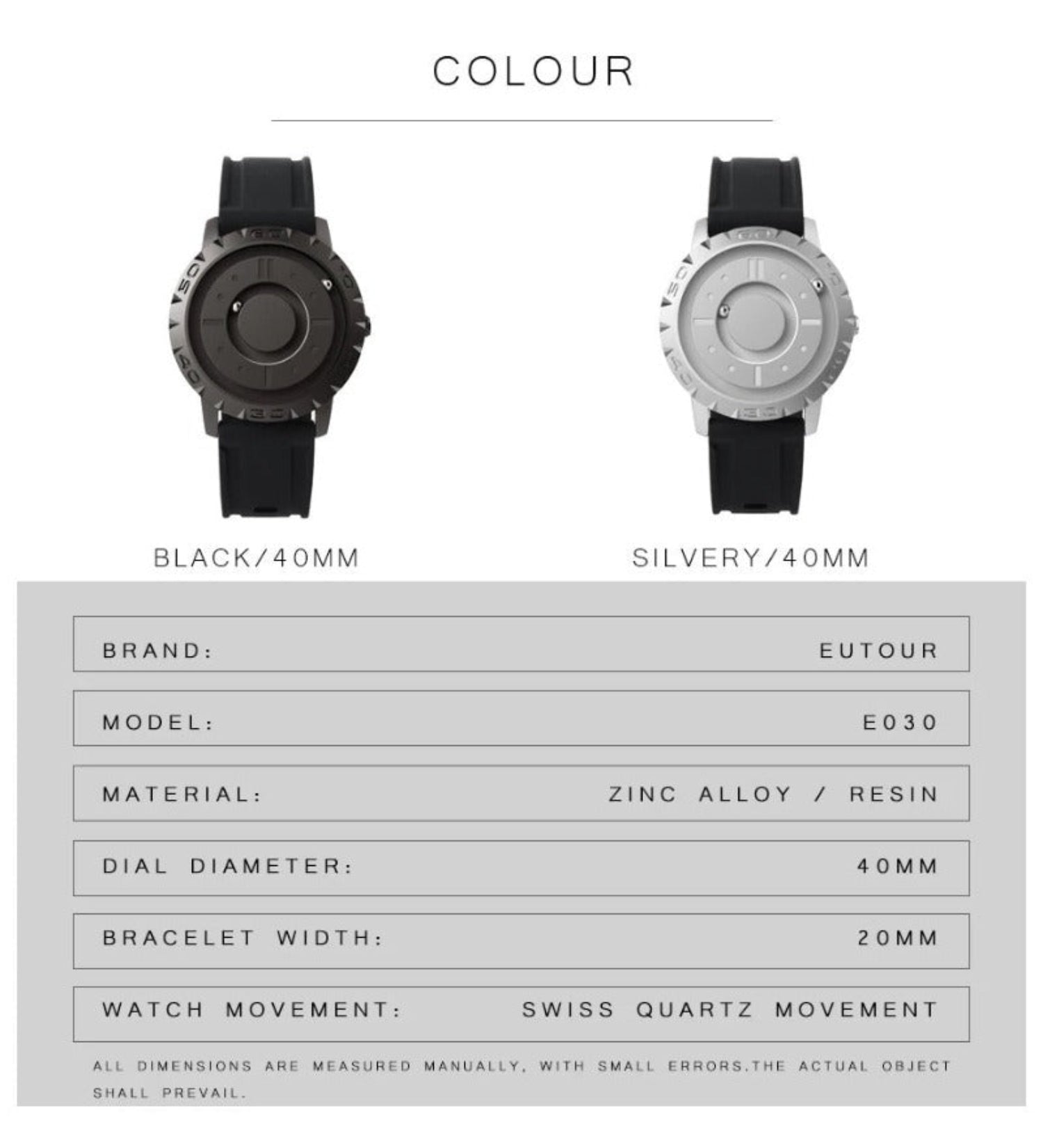 Men's Watch Original Iron Ball Magnetic Quartz Watch 