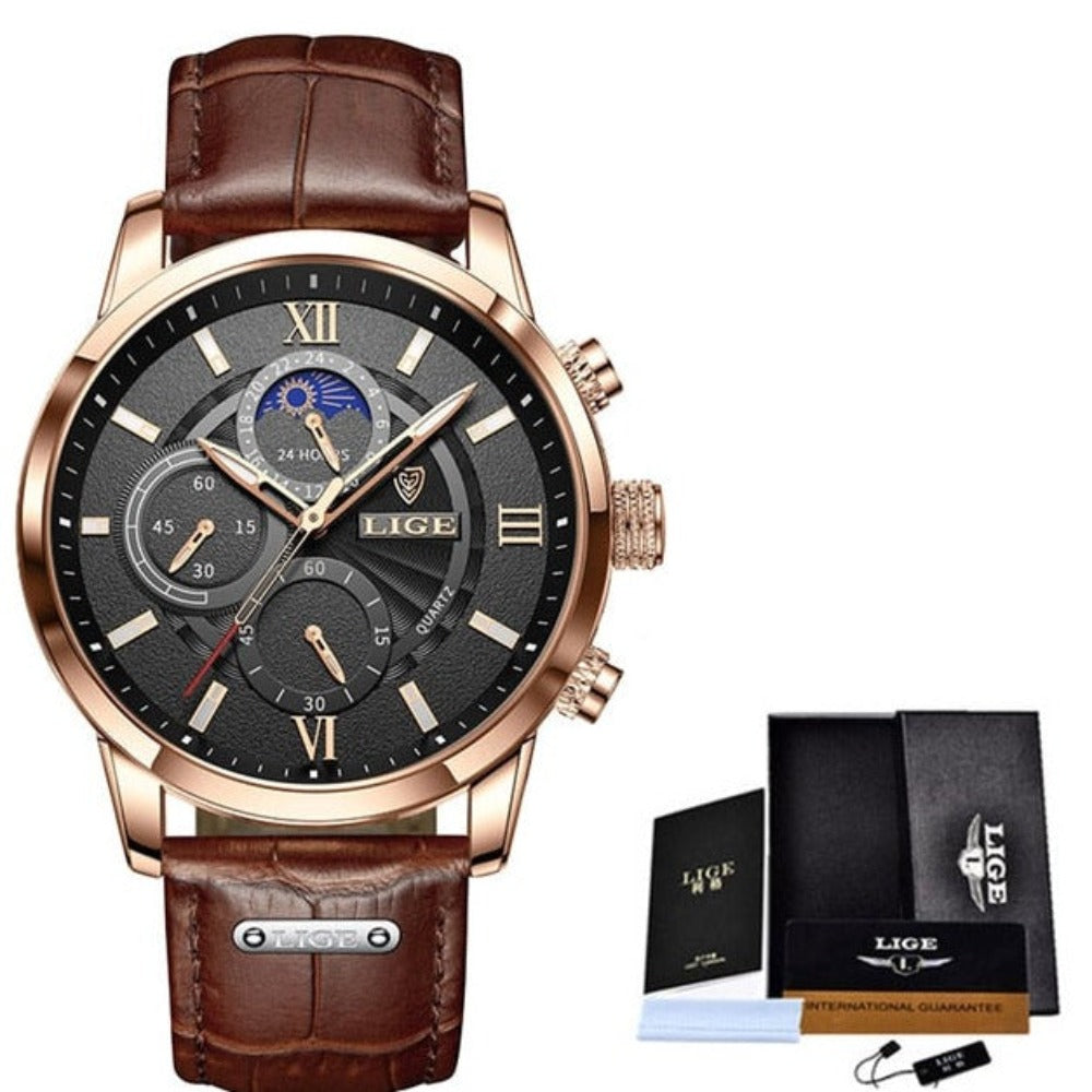 Men's Watches, Chronograph Multifunctional circular dial