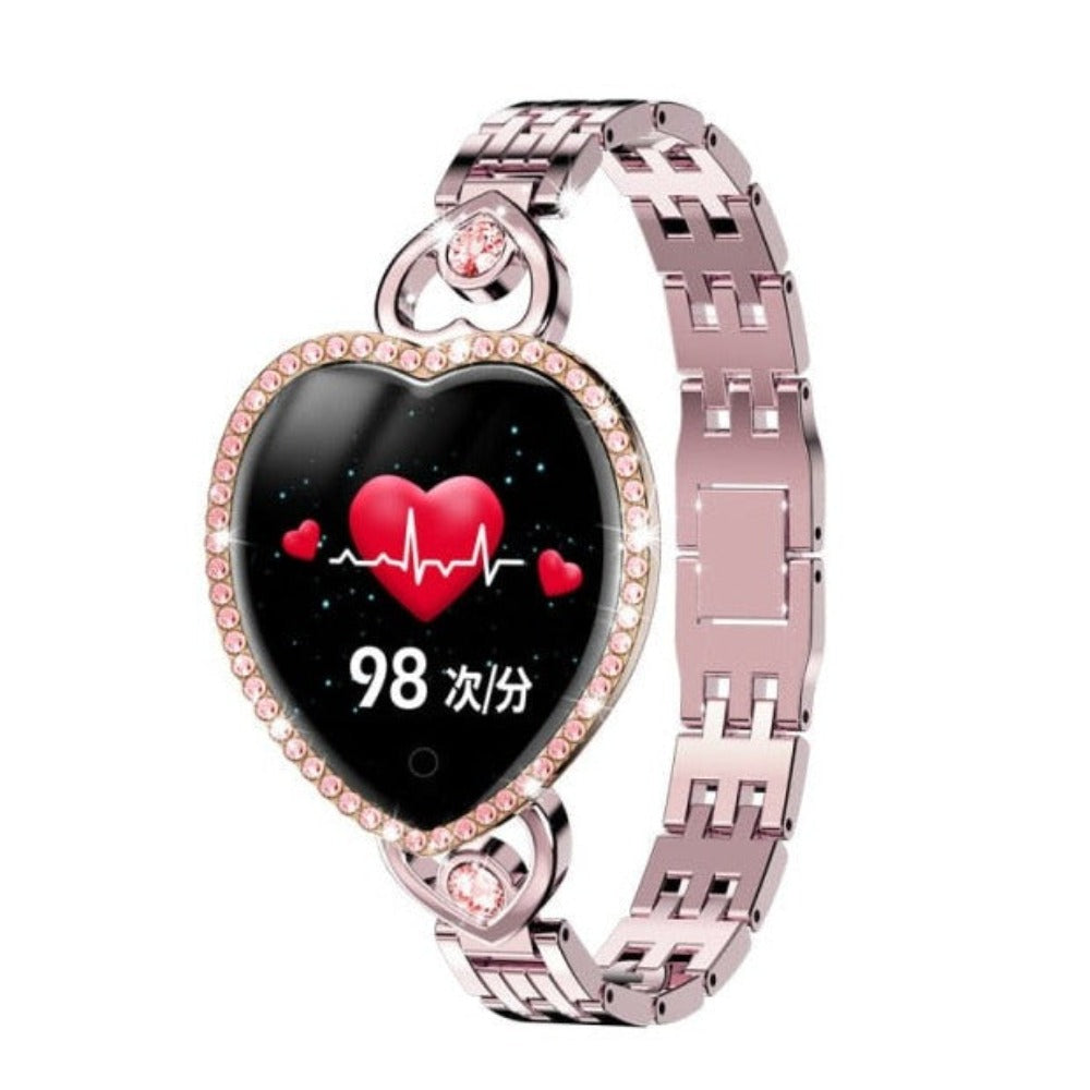 Women smartwatch, Heart style gift for her, advanced sensors, multifunction's